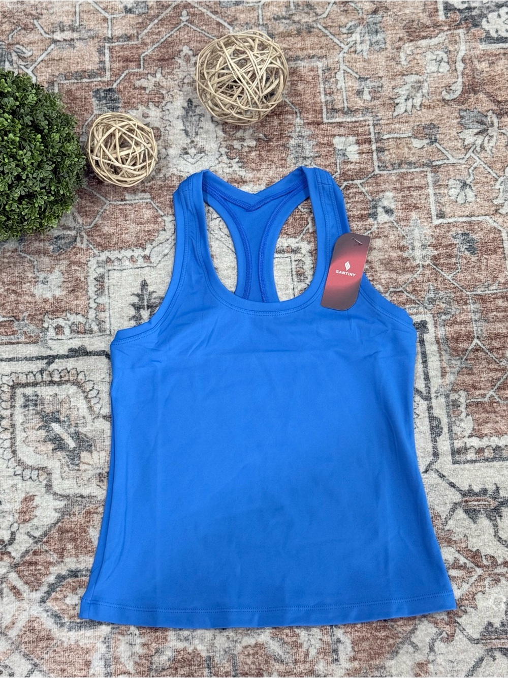 Women's Blue Racerback Tank Top